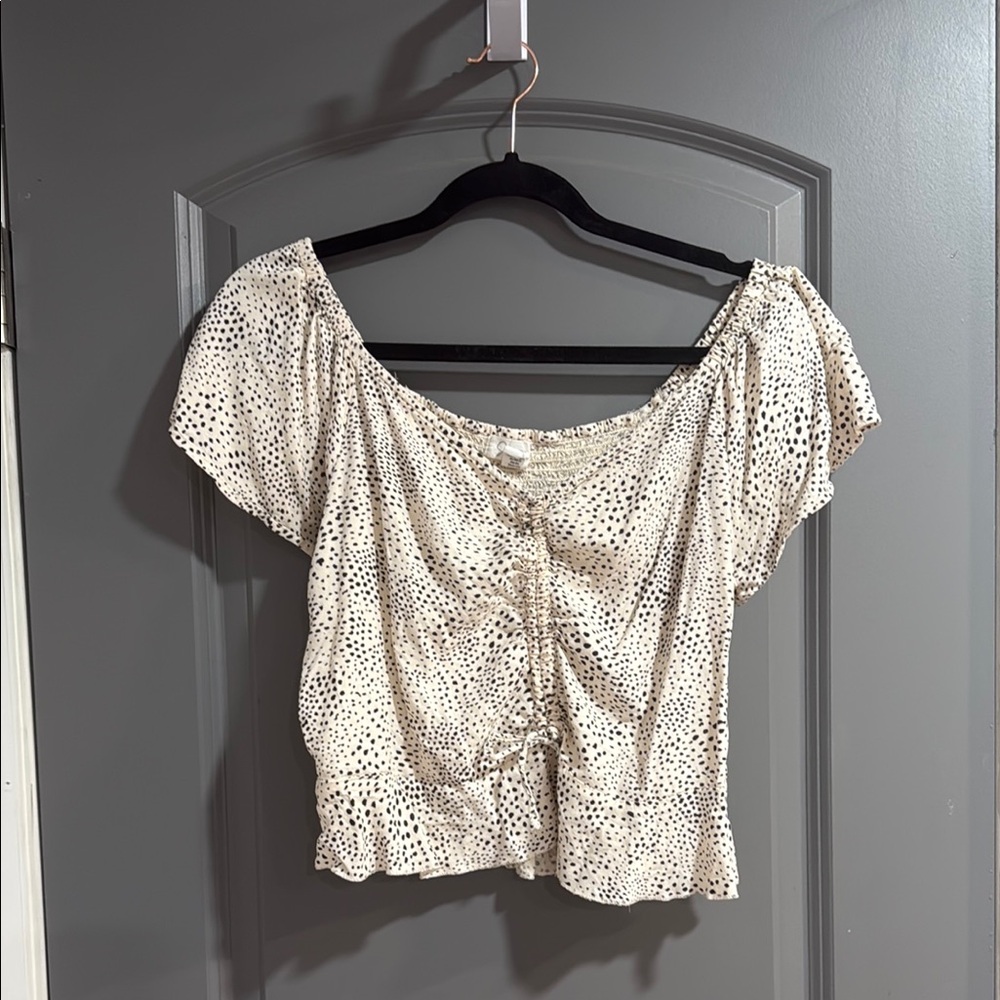 Polka Dot Cream Women's Top